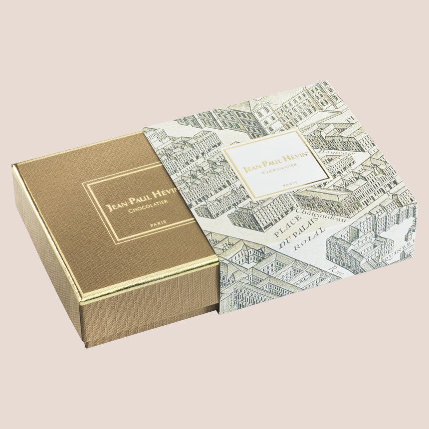 Habillage boite de chocolats Paris